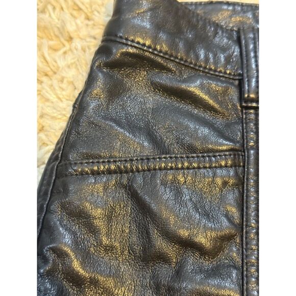 Wilfred Rebel Vegan Leather Pant 2 Black High Rise Straight Leg - Picture 4 of 9